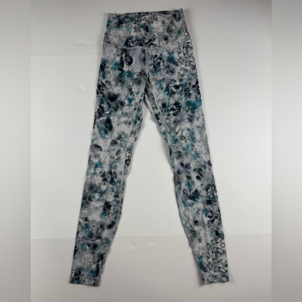 lululemon athletica Marble Print High-Rise Leggings in Teal, Gray, Black